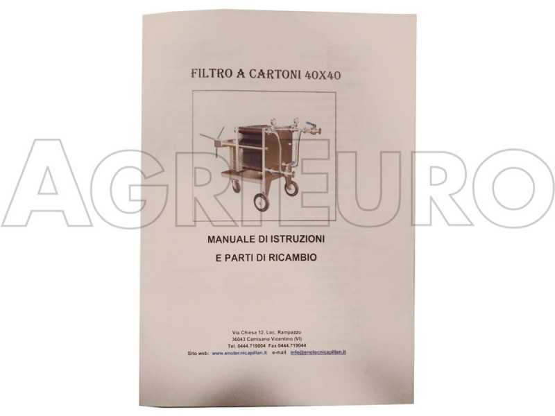 Top Line FC42 - Filtre à Plaques professionnel FC42 - 20 cartons 40x40 cm -  châssis/pompe acier INOX