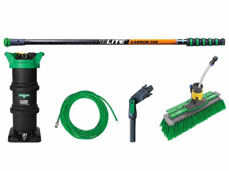 Unger Hydropower Ultra Expert L DI - Kit de nettoyage pour vitres et panneaux photovolta&iuml;ques - Perche nLITE Carbon 24K 170-860 cm