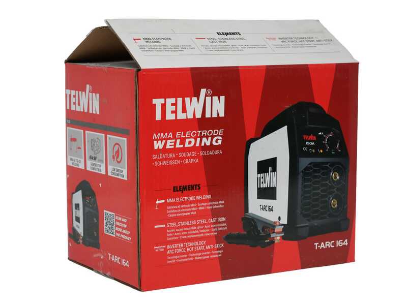 Telwin T-ARC 164 - Poste &agrave; souder Inverter (MMA, TIG) - Courant continu (DC)