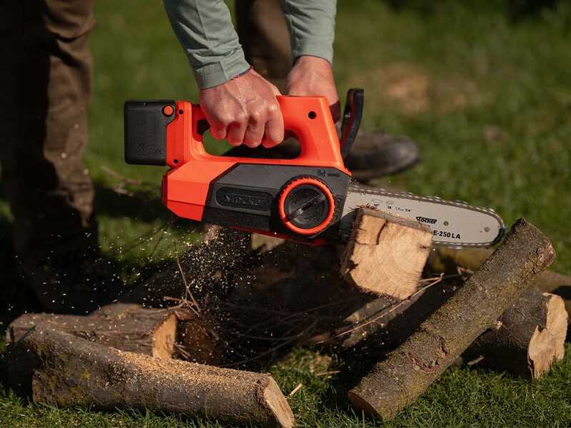 Stocker Magma E-250 LA - Tron&ccedil;onneuse &agrave; batterie - 21 V - Guide de 25 cm - SANS BATTERIE NI CHARGEUR
