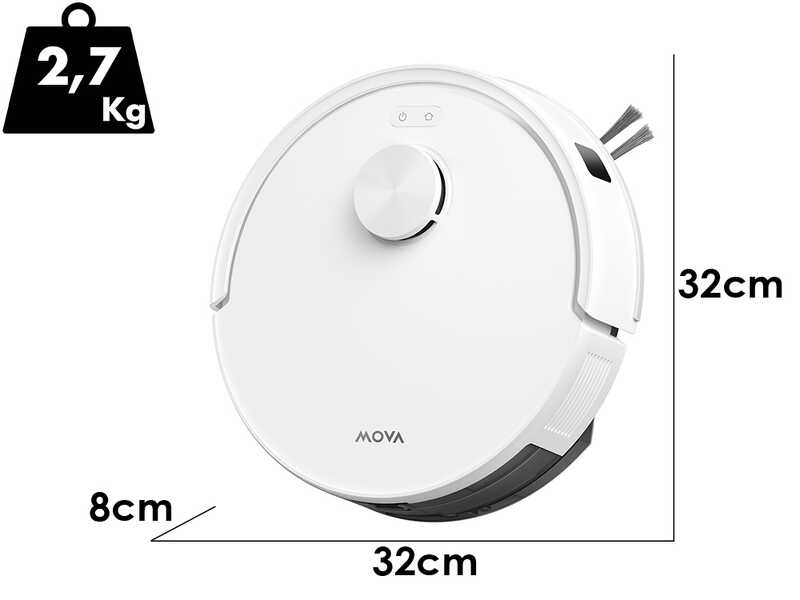MOVA E20s Pro &ndash; Robot aspirateur laveur de sols 2-en-1 &ndash; Puissance d&rsquo;aspiration 13 000 Pa &ndash; Navigation LDS