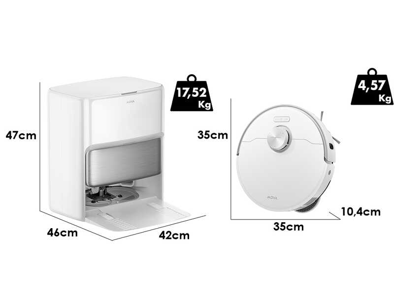 MOVA P70 Pro Ultra - Robot aspirateur laveur de sols - Station automatique, puissance d'aspiration 30 000 Pa