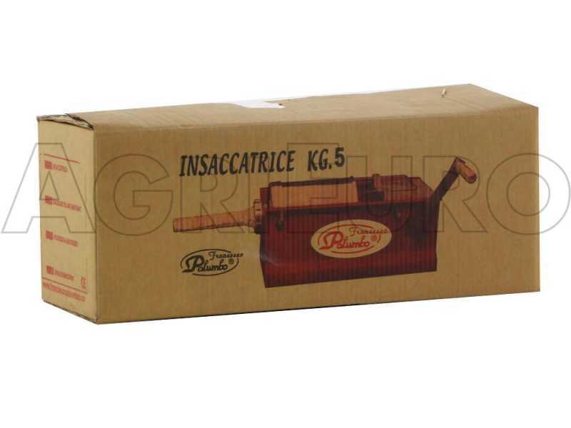 Poussoir &agrave; saucisse manuel de table rouge Palumbo Pavi - Double vitesse - Capacit&eacute; 5 Kg