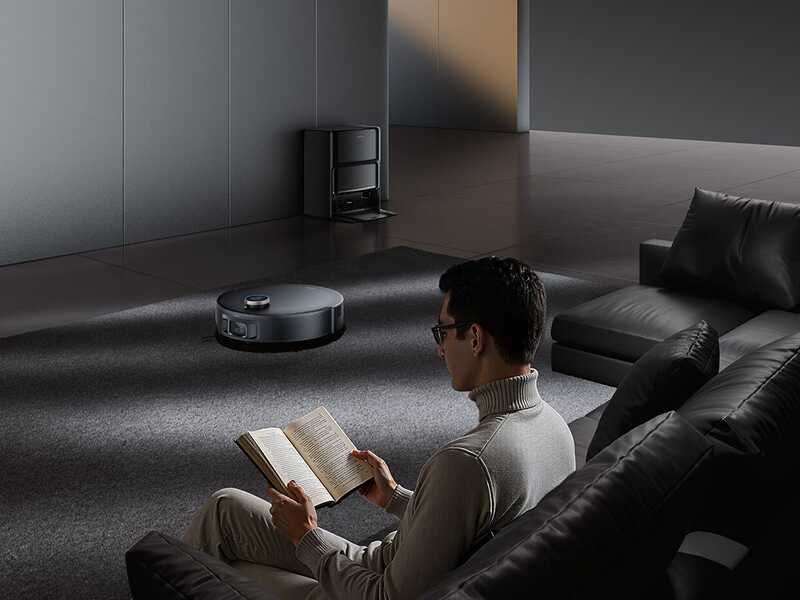 MOVA Z60 Ultra Roller complet - Robot aspirateur laveur de sols - Station automatique, puissance d'aspiration 28 000 Pa