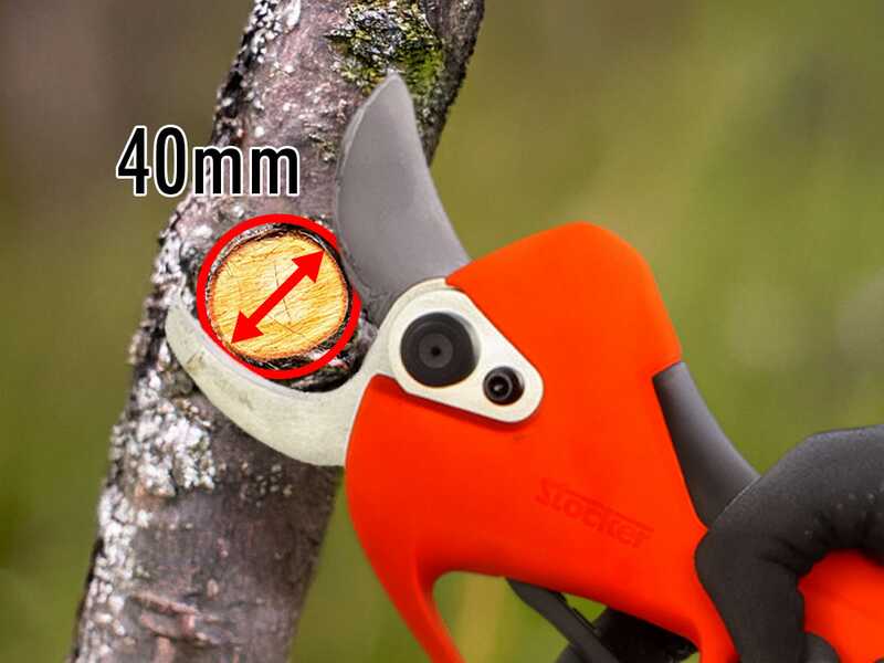 Stocker Magma E-40 TP - S&eacute;cateur &eacute;lectrique - Diam&egrave;tre de coupe 40 mm - 21 V / 2.6 Ah