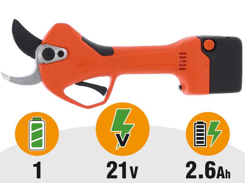 Stocker Magma E-40 TP - S&eacute;cateur &eacute;lectrique - Diam&egrave;tre de coupe 40 mm - 21 V / 2.6 Ah