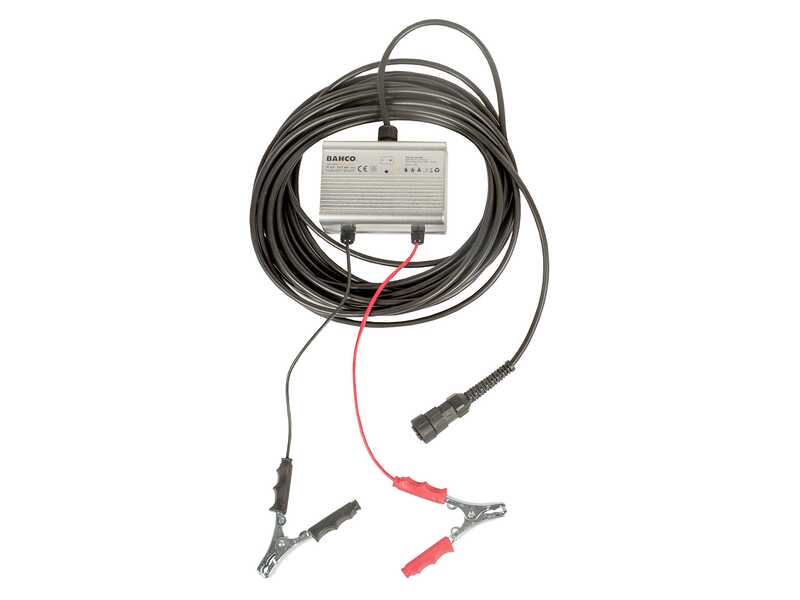 Bahco BCL53FP - Peigne vibreur &eacute;lectrique 220/290 cm &agrave; batterie de type automobile avec c&acirc;ble inclus - Perche fixe en carbone + rallonge