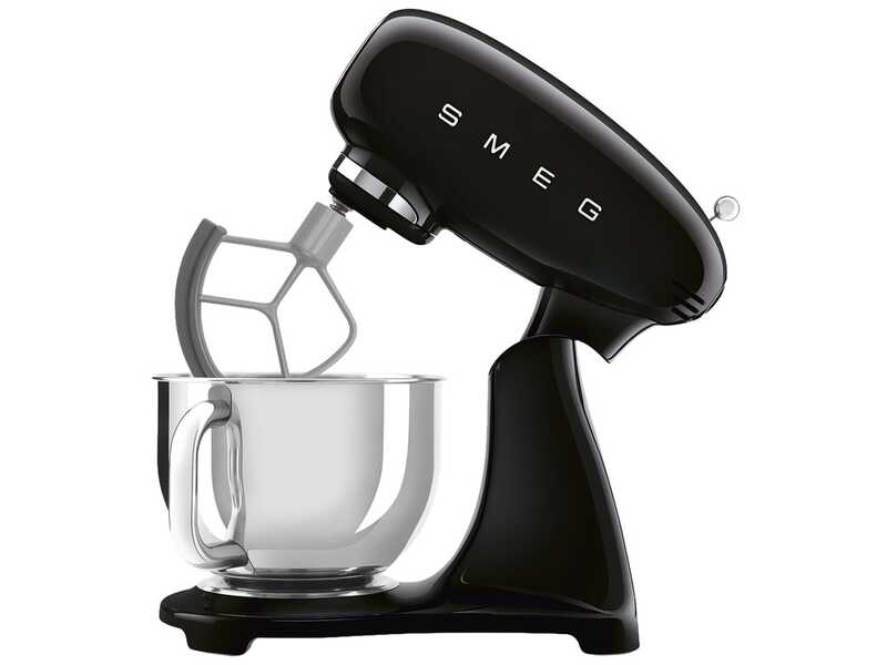 Smeg Full Color Noir SMF05BLEU - Batteur m&eacute;langeur plan&eacute;taire - Cuve inox de 4,8 litres