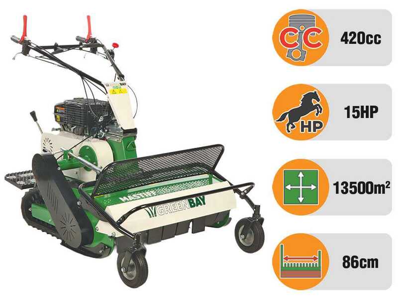 GreenBay MASTIFF 86-150 T-ES - Tondeuse d&eacute;broussailleuse professionnelle &agrave; couteaux - Loncin G420FD
