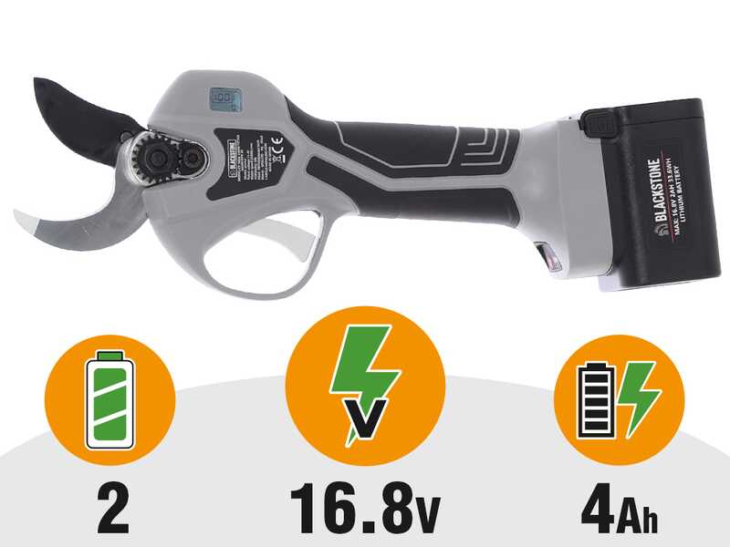 Blackstone GPX 32 - S&eacute;cateur &eacute;lectrique - 2 x 16.8 V 2 Ah - Diam&egrave;tre de coupe 32 mm
