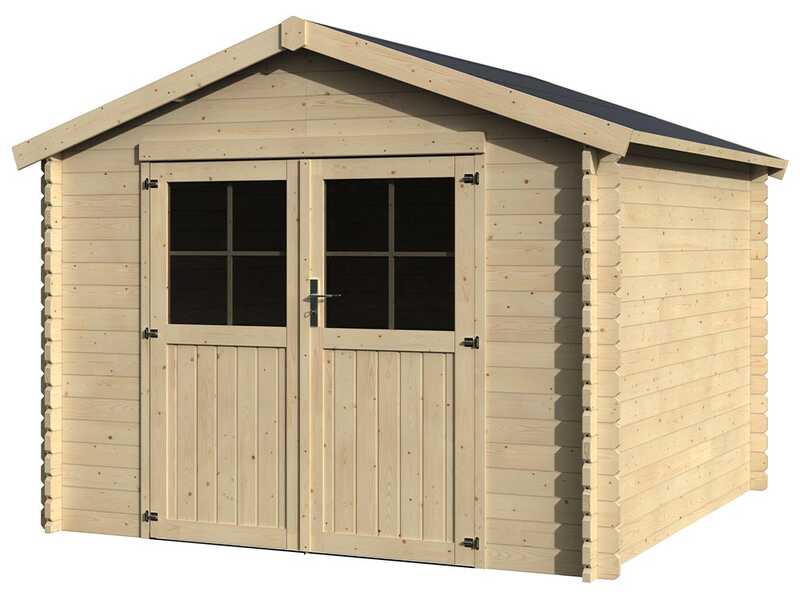 D&eacute;cor et Jardin Valodeal - Abri de jardin en bois - Avec fen&ecirc;tres frontales - 298 &times; 298 &times; 245 cm