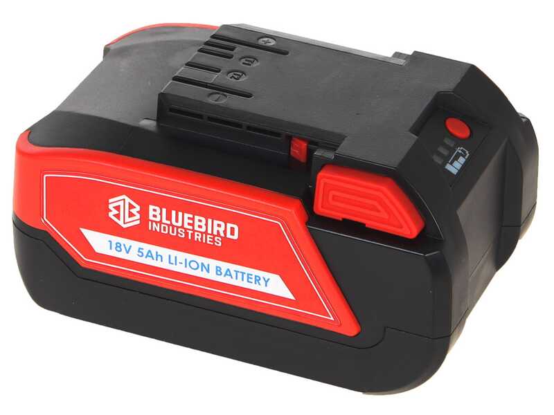 Blue Bird Olimpo 24-56 AT - Peigne vibreur &eacute;lectrique 225/310 cm &agrave; batterie au lithium 3 x 21 V 5 Ah - Perche t&eacute;lescopique en carbone