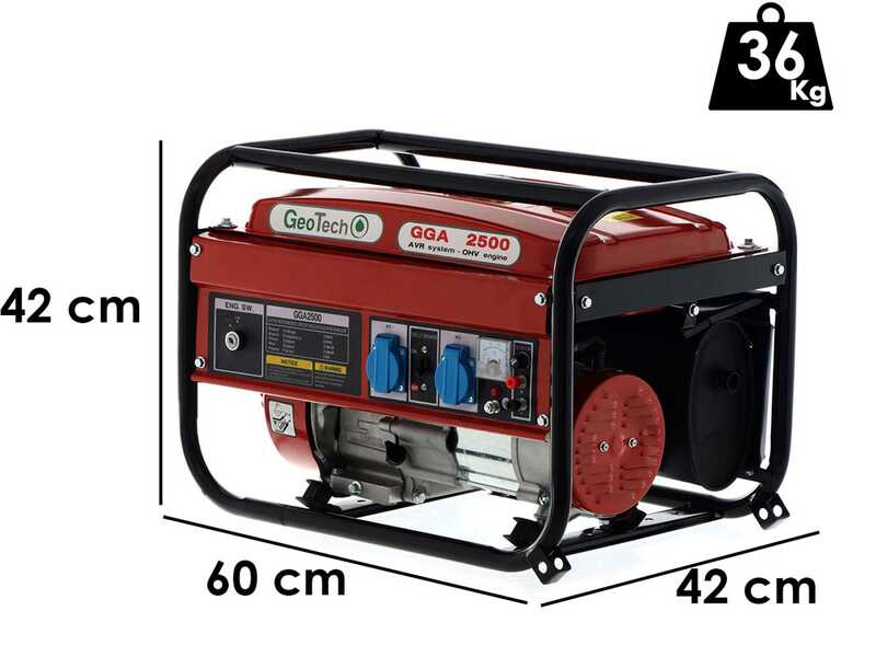 GeoTech GGA2500 - Groupe &eacute;lectrog&egrave;ne 2.2 kw monophas&eacute; &agrave; essence