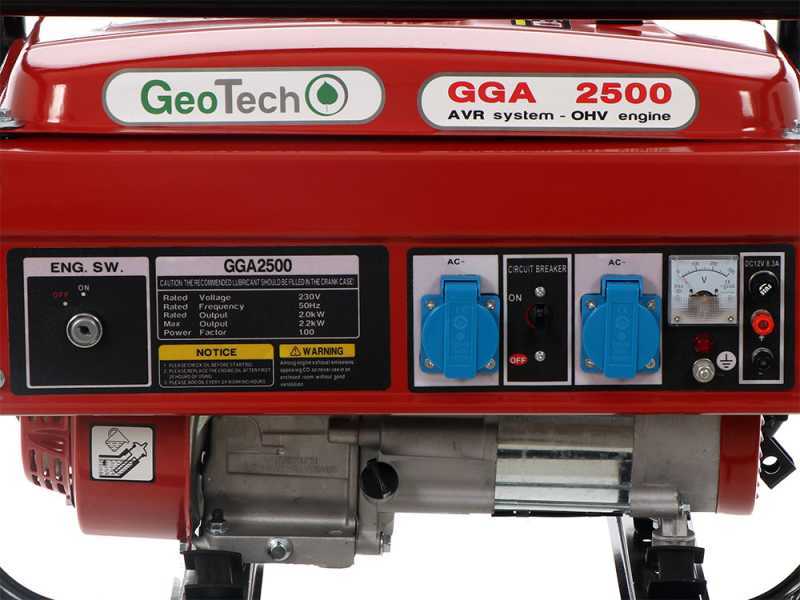 GeoTech GGA2500 - Groupe &eacute;lectrog&egrave;ne 2.2 kw monophas&eacute; &agrave; essence