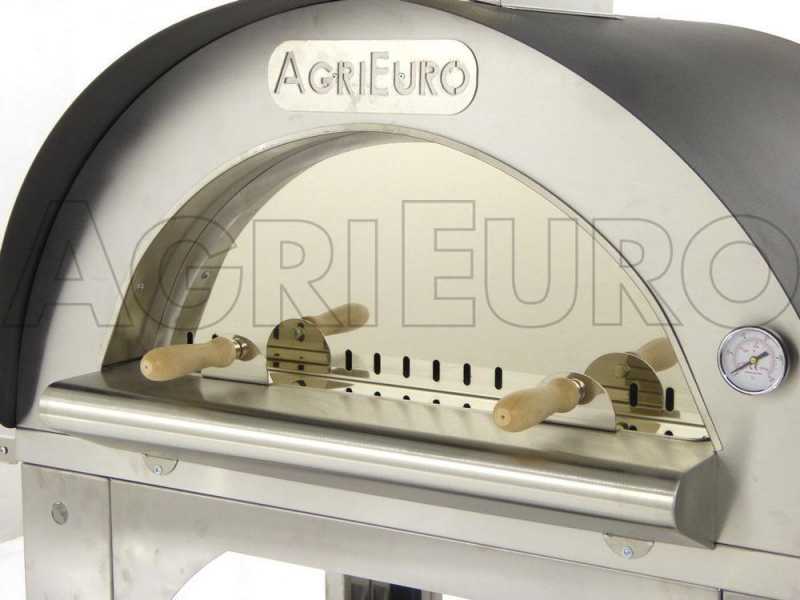 AgriEuro Cibus - Four &agrave; bois pour pizza d'ext&eacute;rieur 80x60 - Capacit&eacute; cuisson : 4 pizzas