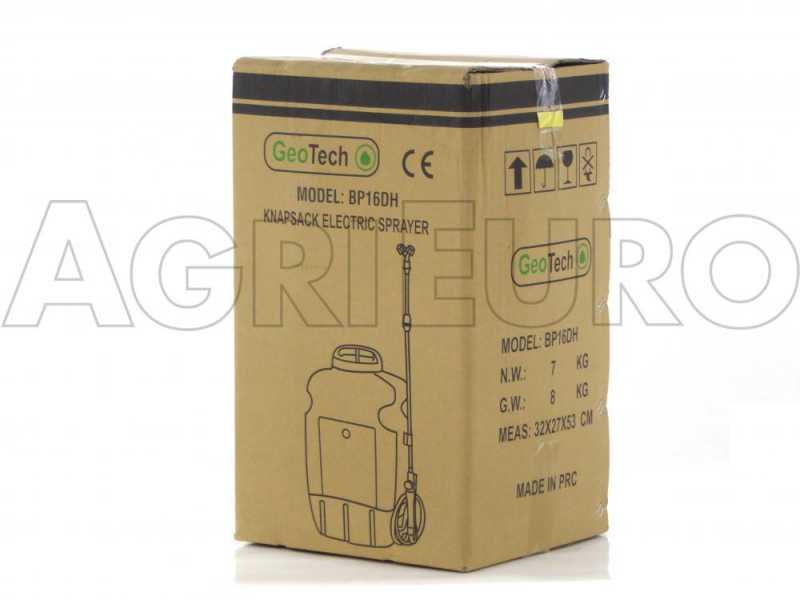 Pulv&eacute;risateur &eacute;lectrique &agrave; batterie &agrave; dos GeoTech BP16DH 16 litres