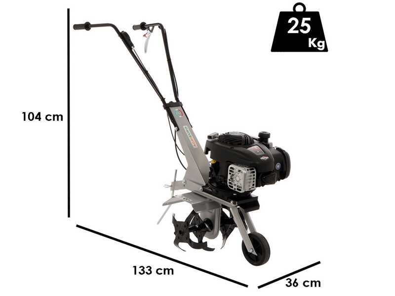 Motobineuse Agri 2 avec fraise 36 cm - Moteur &agrave; essence B&amp;S 450 OHV - 1 vitesse avant