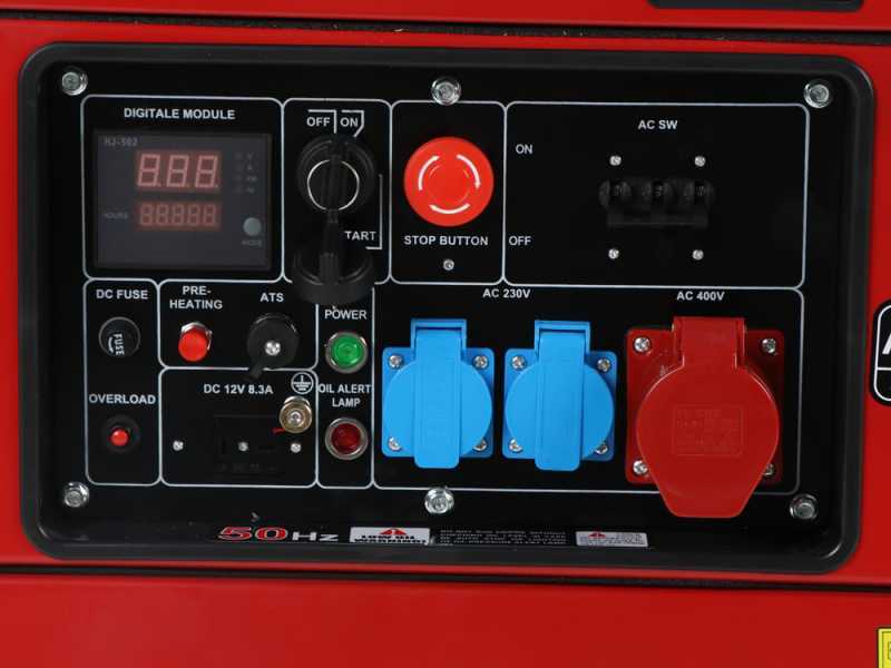 GeoTech Pro DGP8000SE-3 - Groupe &eacute;lectrog&egrave;ne diesel silencieux sur chariot avec AVR 6 kW - Continu 5.5 kW Triphas&eacute;