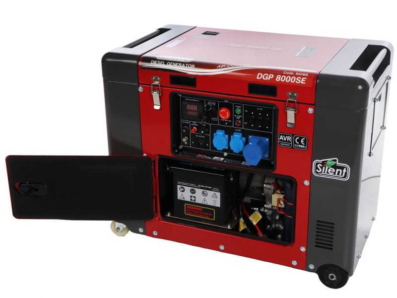 GeoTech Pro DGP8000SE - Groupe &eacute;lectrog&egrave;ne 6 kW monophas&eacute; diesel - Insonoris&eacute;