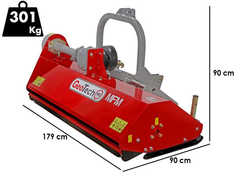 GeoTech-Pro MFM 165-H - Broyeur pour tracteur - S&eacute;rie moyenne - D&eacute;port hydraulique