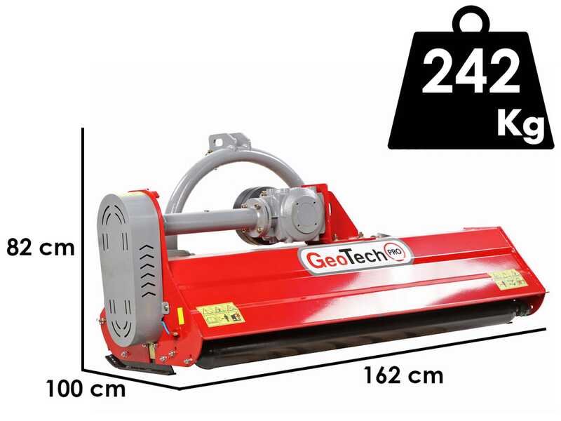 GeoTech Pro KFM 150M - Broyeur sur tracteur - S&eacute;rie m&eacute;dium-l&eacute;g&egrave;re - D&eacute;port manuel