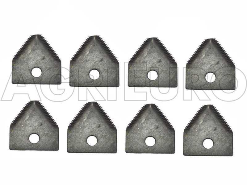 Kit 8 marteaux triangulaires de rechange pour broyeur GeoTech GS 150 E - GS 70
