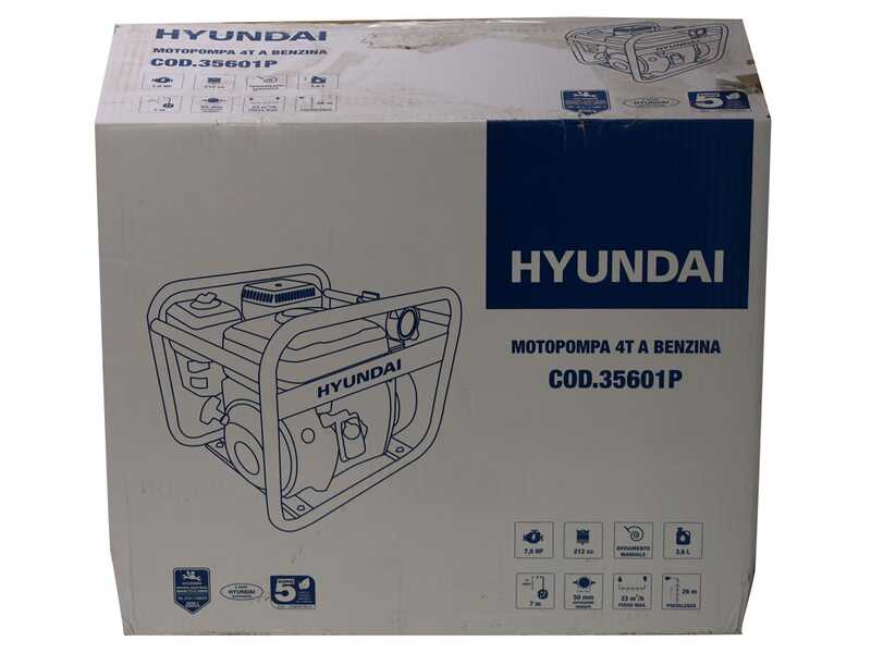 Hyundai WP50 - Motopompe thermique auto-amor&ccedil;ante - Raccords 50 mm