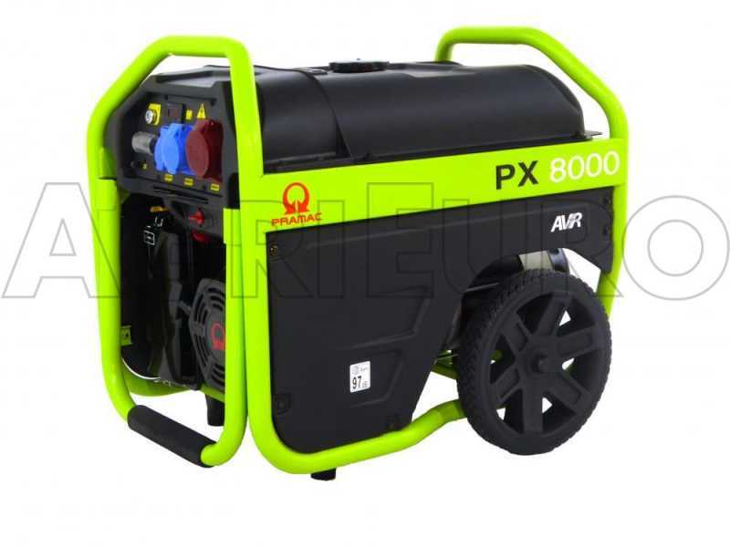 Pramac PX 8000 - Groupe &eacute;lectrog&egrave;ne 4.8 KW triphas&eacute; &agrave; essence - sur chariot - d&eacute;m. &eacute;lectrique