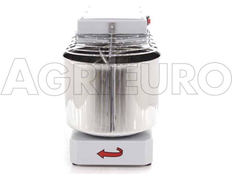 P&eacute;trin &agrave; spirale &eacute;lectrique Famag IM 10 d'une capacit&eacute; de p&eacute;trissage de 10 Kg - Gris