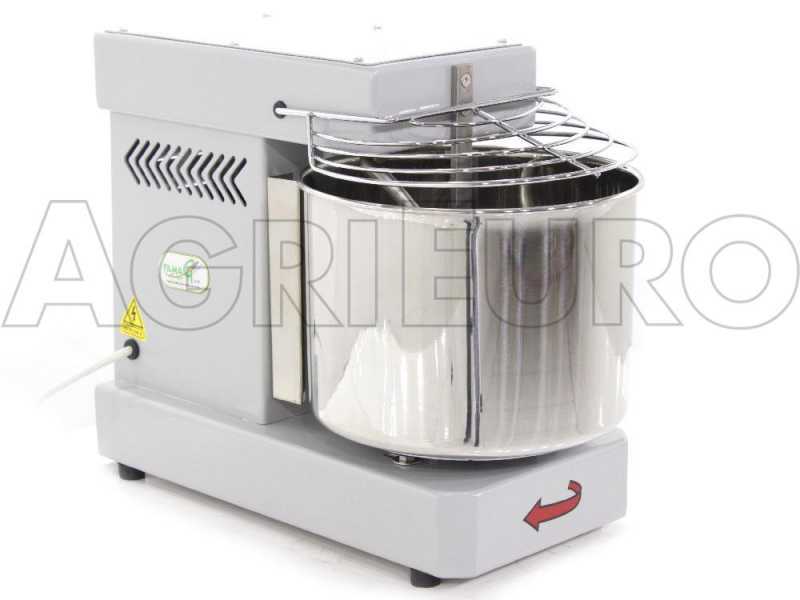 P&eacute;trin &agrave; spirale &eacute;lectrique Famag IM 10 d'une capacit&eacute; de p&eacute;trissage de 10 Kg - Gris