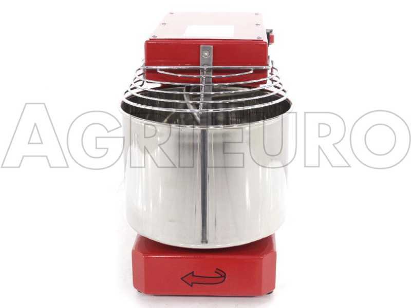 P&eacute;trin &agrave; spirale Famag &eacute;lectrique IM 10 d'une capacit&eacute; de p&eacute;trissage de 10 Kg - Rouge