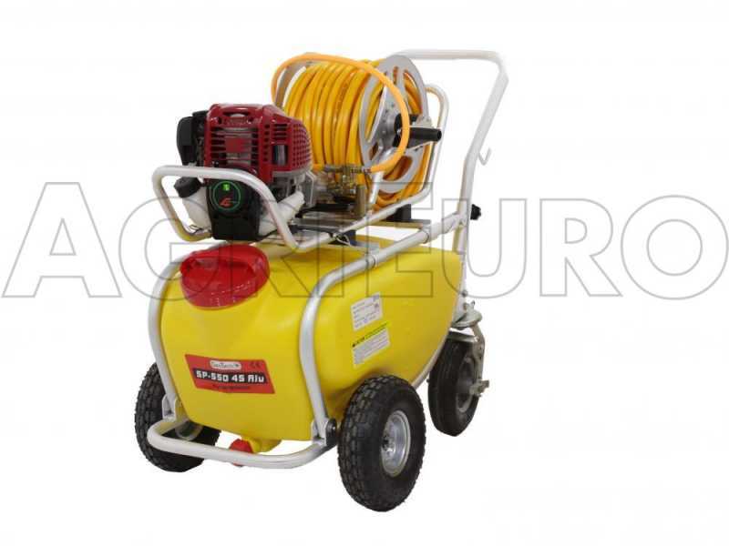 Pompe agricole thermique &agrave; chariot en aluminium GeoTech SP 550 4S ALU - 4 temps &agrave; essence