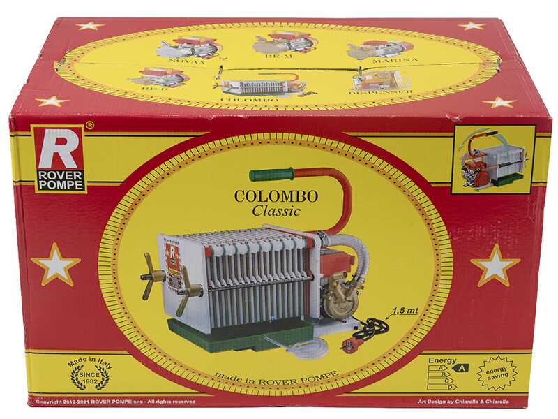 Rover Colombo 12 - Filtre &agrave; plaques et cartons - Pompe en bronze