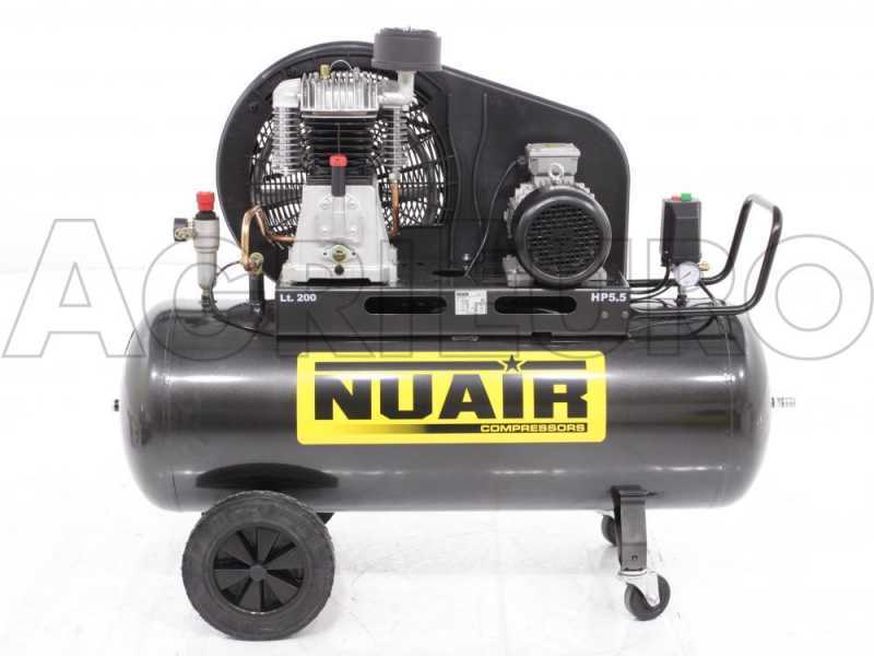 Nuair NB/5,5 T/200 - Compresseur d'air &eacute;lectrique triphas&eacute; &agrave; courroie - Moteur 5.5 CV - 200 L