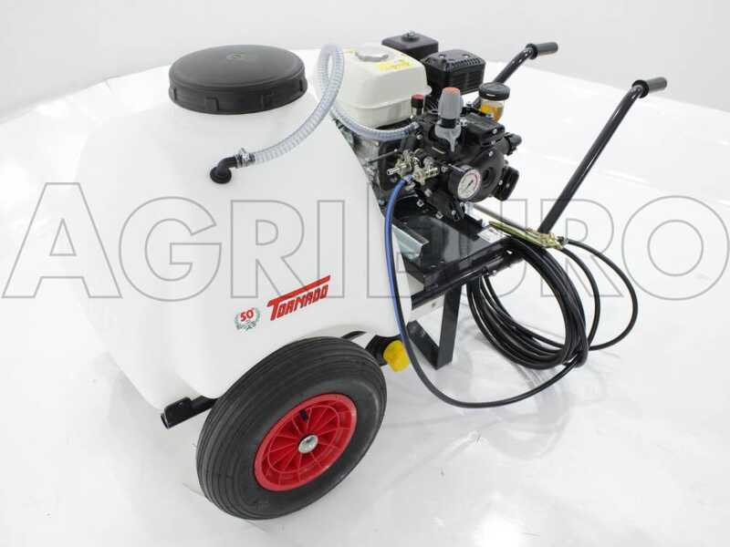 Groupe motopompe de pulv&eacute;risation Comet APS 41 - Honda GP 160 et chariot avec cuve 120 L avec crochet