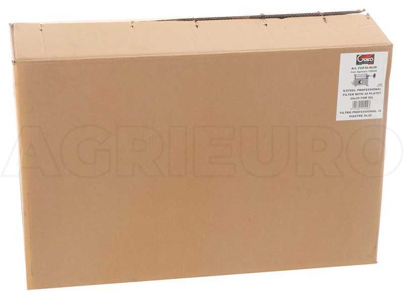 Grifo Professional FCP20-Olio - Filtre &agrave; plaques pour huile sur chariot - Pompe INOX Liverani