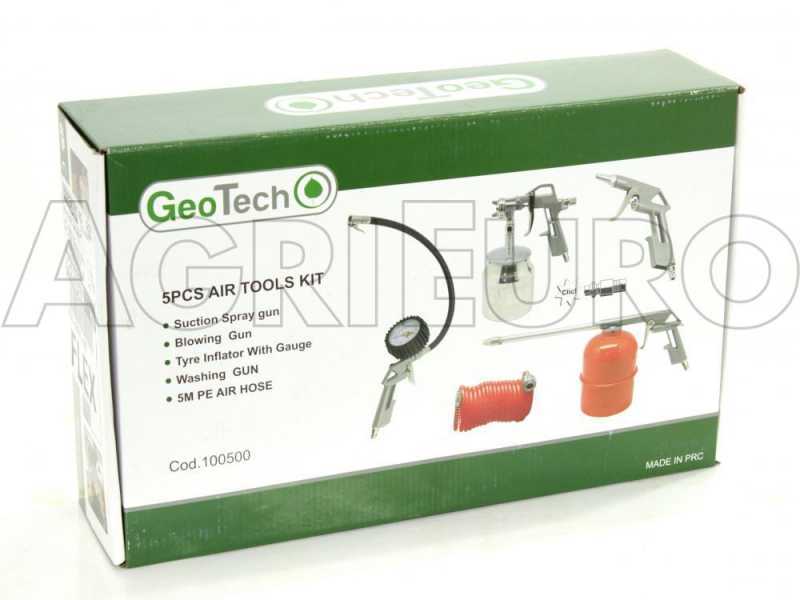 Kit Accessoires pneumatiques 5 pi&egrave;ces pour compresseur &ndash; GeoTech