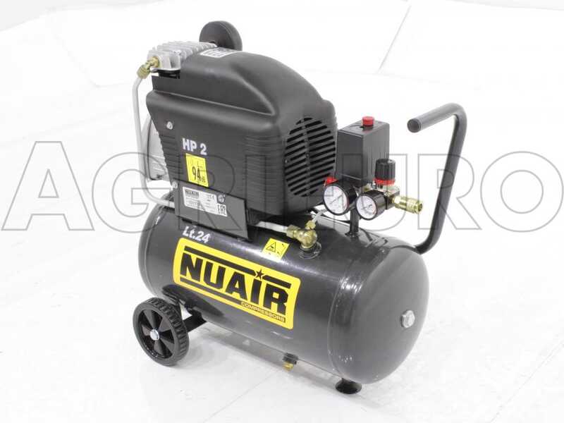 Nuair FC2/24 - Compresseur &eacute;lectrique sur chariot - Moteur 2 CV - 24 L - Air comprim&eacute;