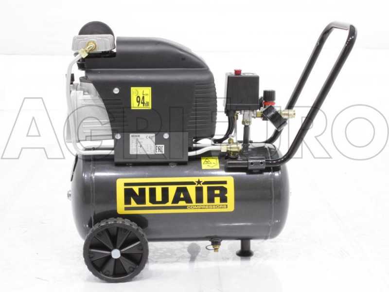 Nuair FC2/24 S - Compresseur &eacute;lectrique sur chariot - moteur 2 CV - 24 L - Air comprim&eacute;