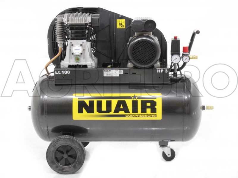 Nuair B2800B/100 CM3 - Compresseur d'air &eacute;lectrique &agrave; courroie - moteur 3 CV - 100 L