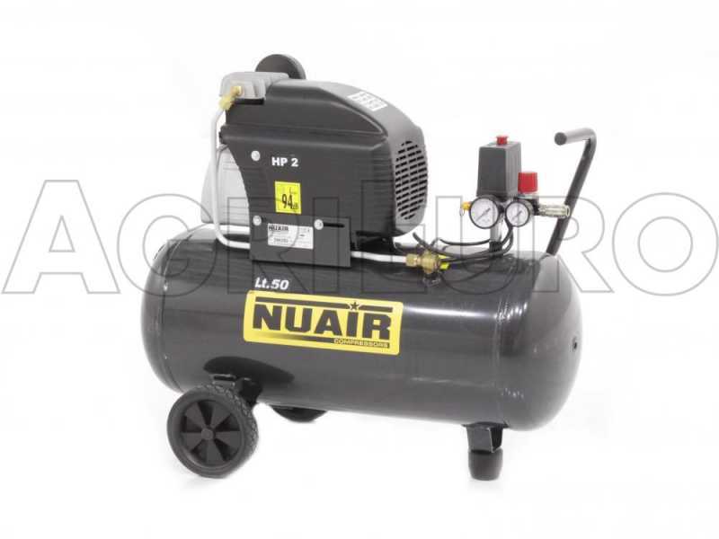 Nuair FC 2 50 - Compresseur d'air &eacute;lectrique sur chariot moteur 2 CV - 50 L &agrave; air comprim&eacute;