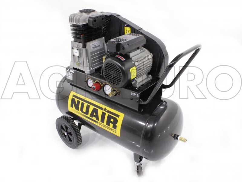 Nuair B 3800B/3M/100 TECH - Compresseur d'air &eacute;lectrique monophas&eacute; &agrave; courroie - Moteur 3 CV - 100 L