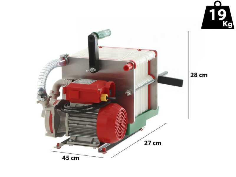 Rover Colombo 18 Oil Inox - Filtre pour filtration huile &agrave; plaques et &agrave; cartons - Pompe pour filtrer l'huile