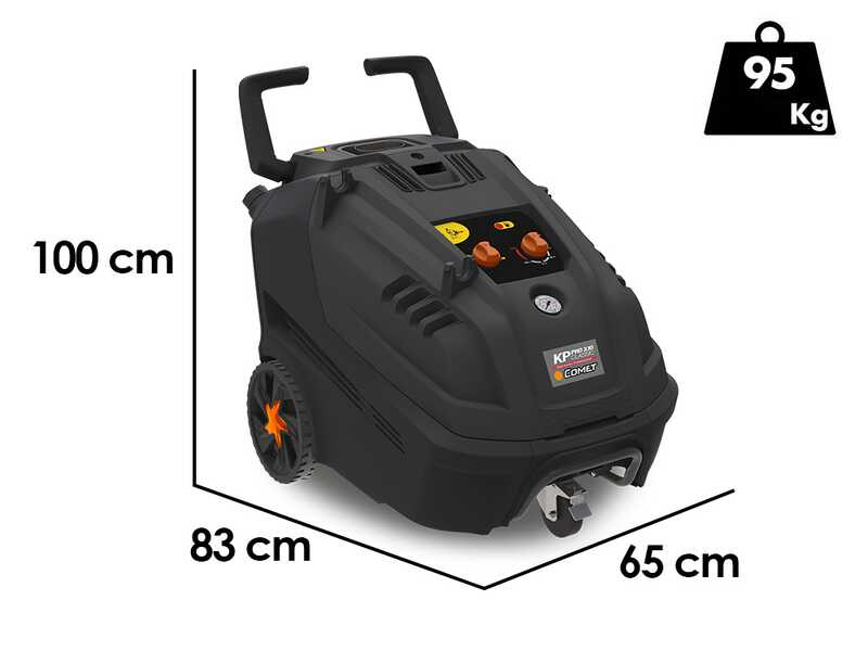Nettoyeur haute pression &agrave; eau chaude monophas&eacute; Comet KP PRO CLASSIC 3.10 10/150 M - Pompe en laiton