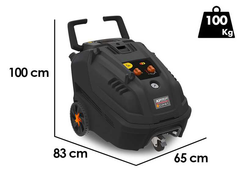 Nettoyeur haute pression &agrave; eau chaude monophas&eacute; Comet KP PRO EXTRA 3.10 10/150 M - Pompe laiton