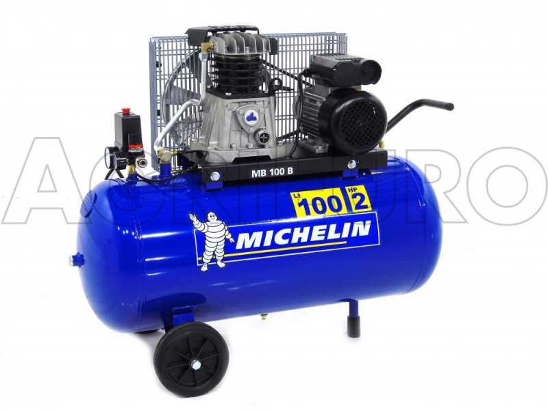 Compresseur électrique à courroie Michelin MB 100 B moteur 2 HP - 100 L