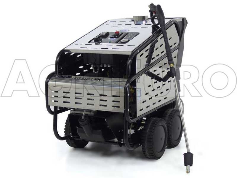 ITM - HOT STEEL 200/15 - Nettoyeur professionnel haute pression &agrave; eau chaude - triphas&eacute; - 200 bar - 900 l/h - INOX