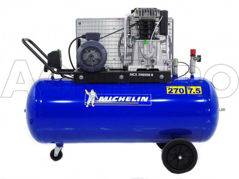 Michelin MCX 300 858 - Compresseur d'air &eacute;lectrique &agrave; courroie - Moteur 7.5 CV - 270 L