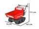 GeoTech Pro GeoPorter 330D BS - Brouette &agrave; moteur - benne dumper charge 300 kg