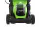 Greenworks G40LM41 - Tondeuse &agrave; gazon &agrave; batterie - 40 V/4 Ah - Largeur de coupe 41 cm